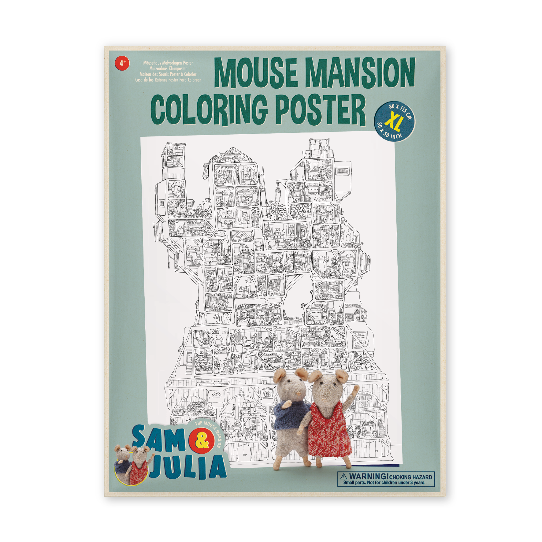 Mouse Mansion Coloring Poster