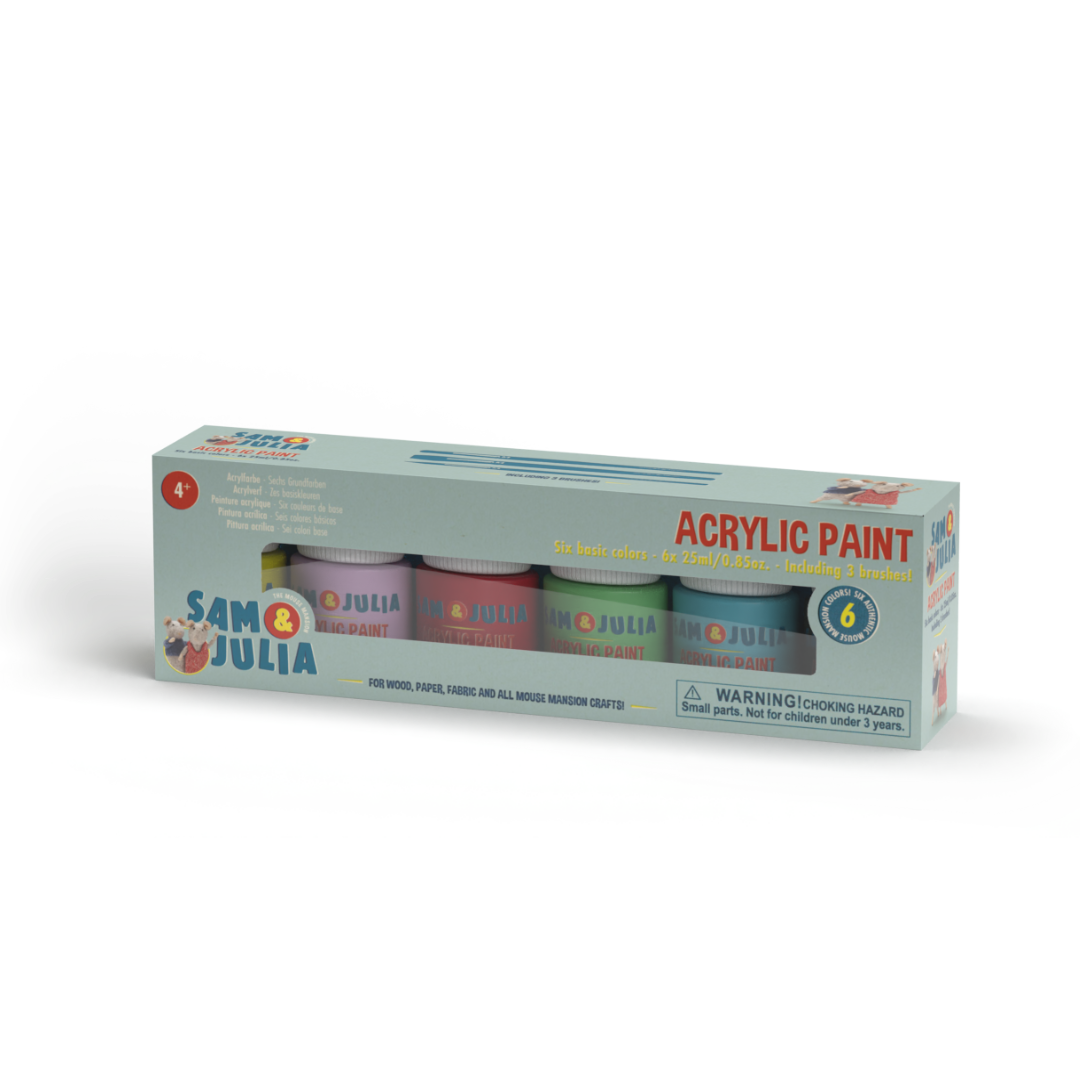 Acrylfarbe - Sechs Grundfarben