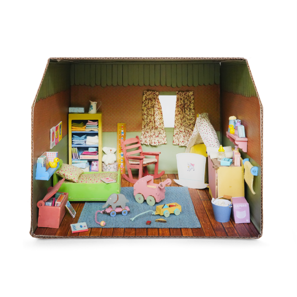 Karton Miniatur - Babyzimmer