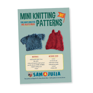 Mini Knitting Patterns for Sam and Julia's Outfits