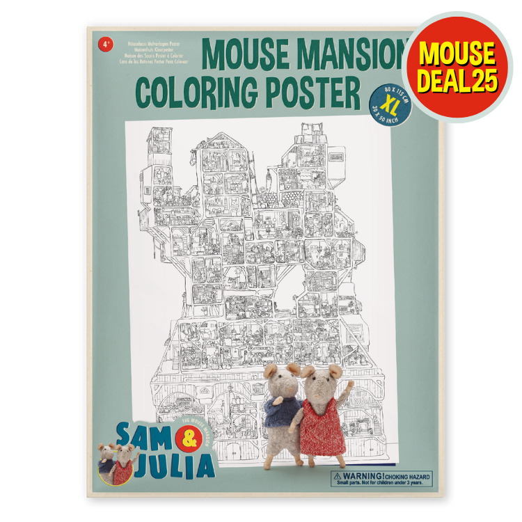 Mouse Mansion Coloring Poster