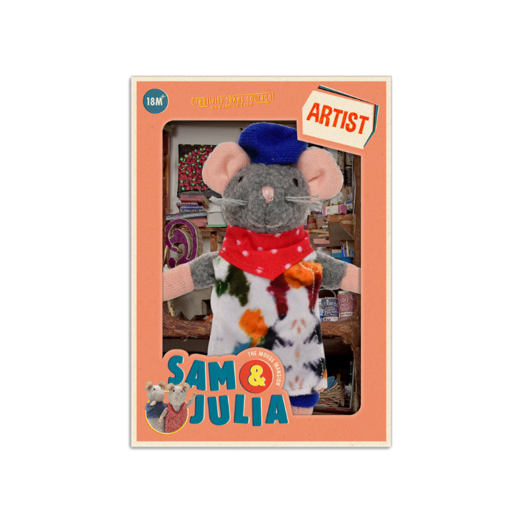 Knuffelmuisje de Kunstenaar