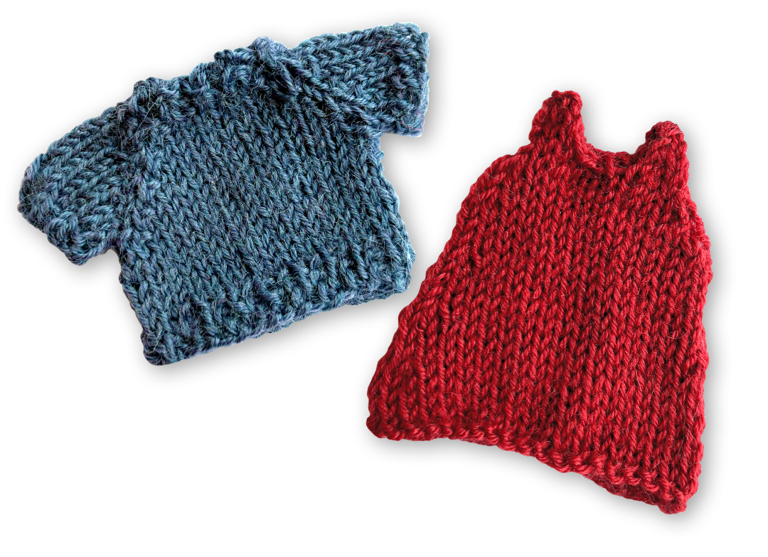 Mini Breipatroon voor Sam & Julia's Kleertjes