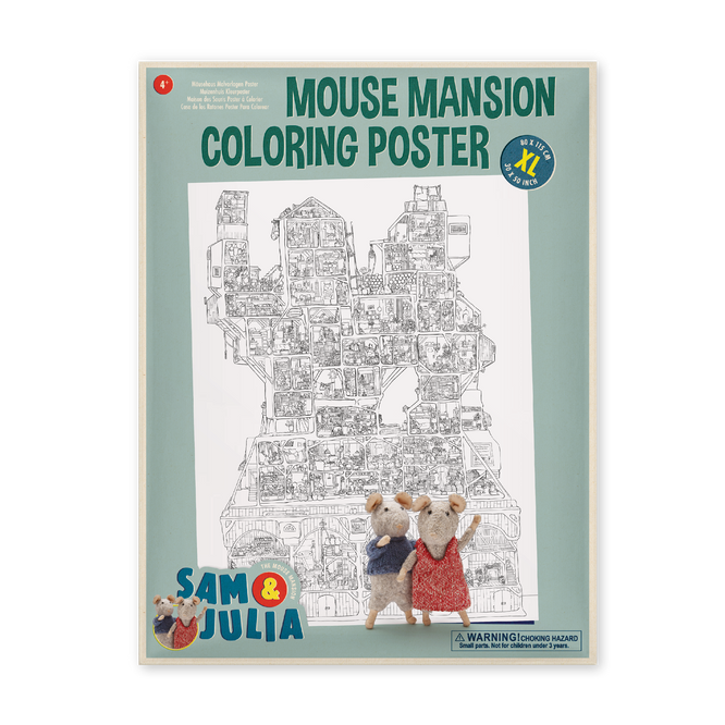 Mouse Mansion Coloring Poster