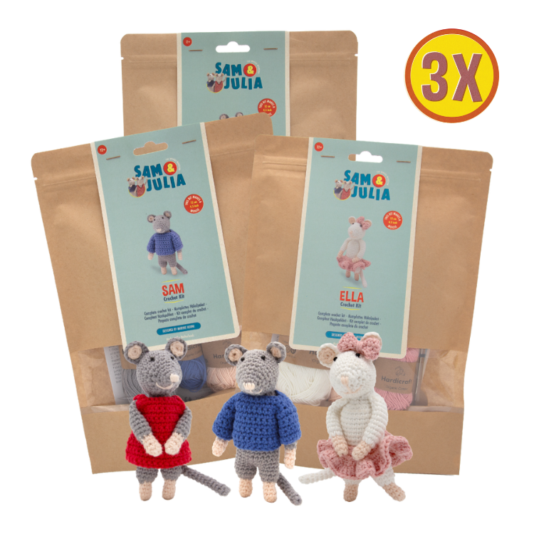 Häkel-Bundle – Sam, Julia & Ella