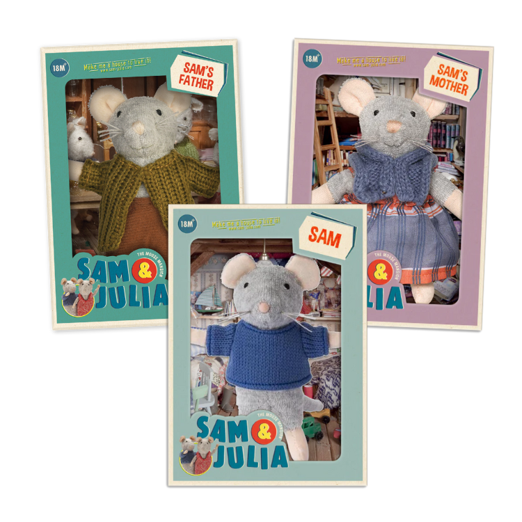 Pack: Peluches Sam, Maman & Papa