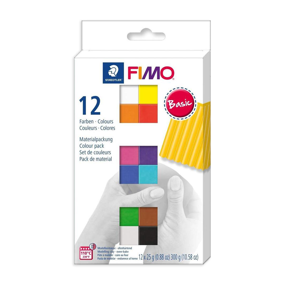 Fimo Polymeer Klei - Set van 12 Basiskleuren