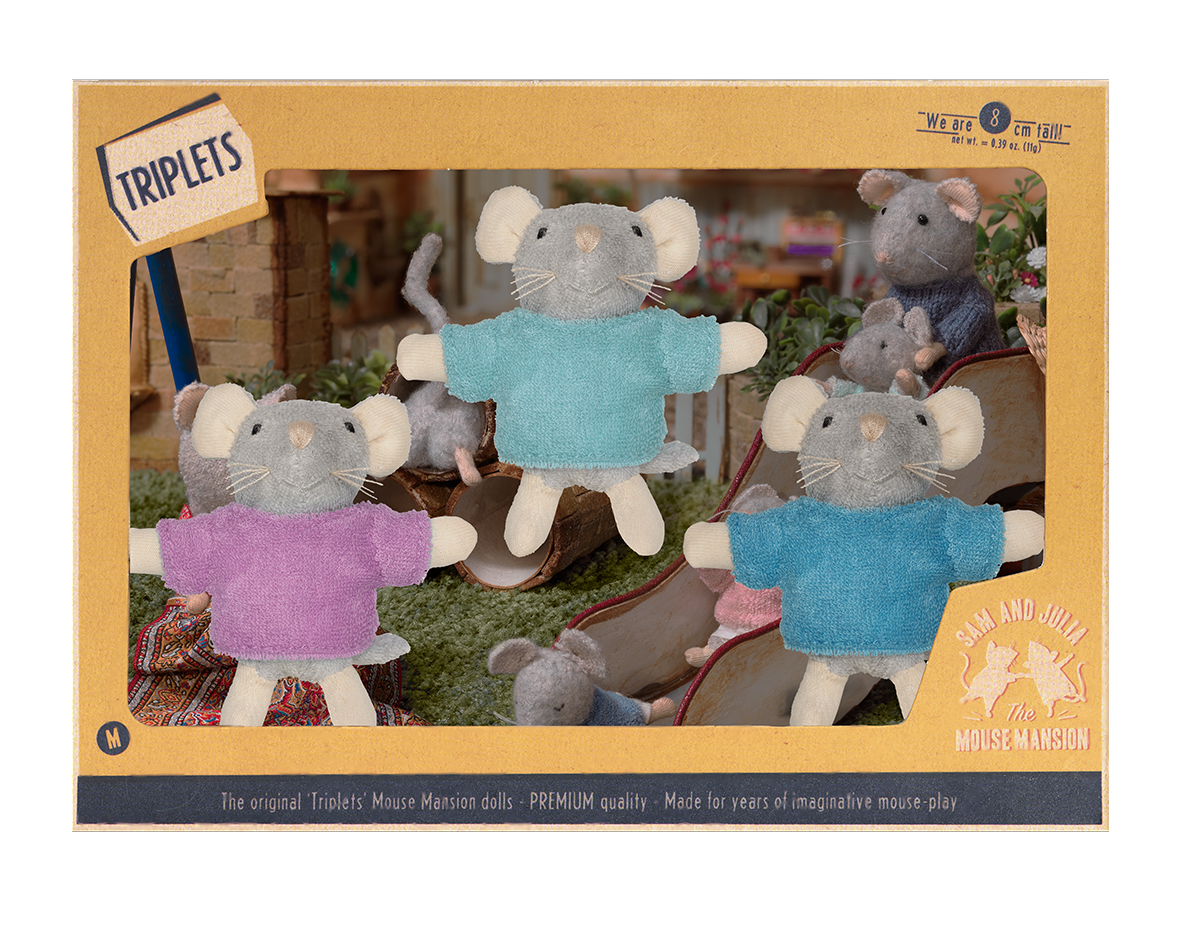 Knuffelmuisjes De Drieling